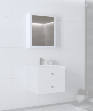 TORETO SZAFKA LUSTRZANA 70X60/1D (MDF RAMIAK) BIAŁY