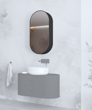 VENEZIA SZAFKA LUSTRZANA 1D CZARNY