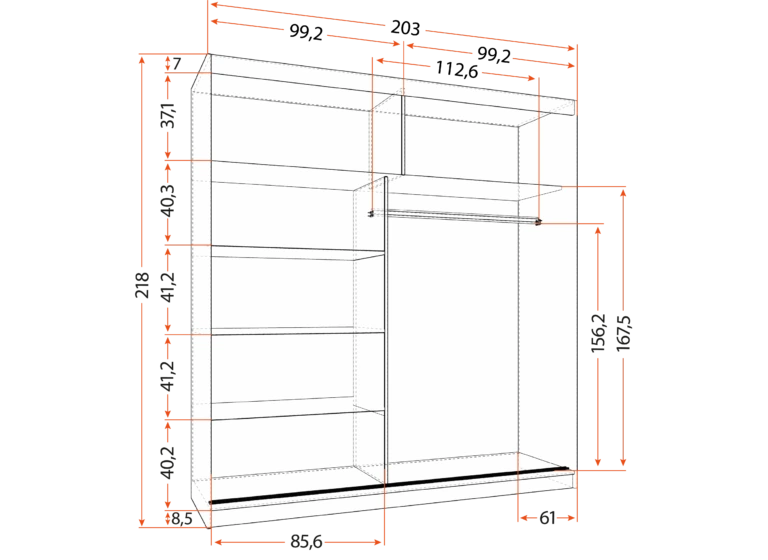 Szafa MULTI 32 (203cm) - obrazek 4