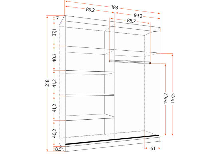 Szafa MULTI 32 (183cm) - obrazek 5