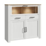 Chisbury - Niska witryna 130 cm z szufladami BHLK321-M482