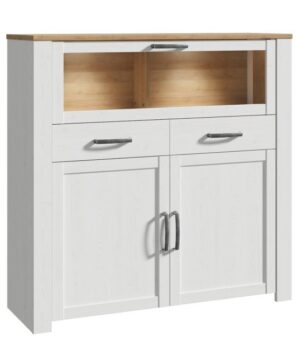 Chisbury - Niska witryna 130 cm z szufladami BHLK321-M482